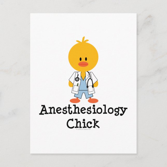 Anesthesiology Chick Postcard (Front)