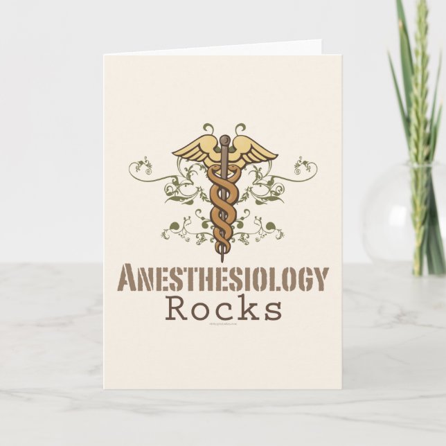 Anesthesiology Rocks Greeting Card (Front)