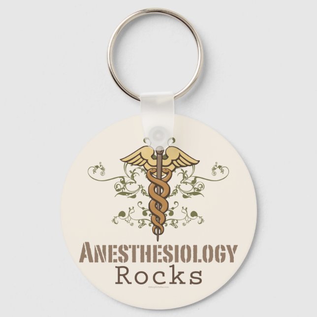 Anesthesiology Rocks Key Chain (Front)