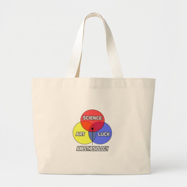 Anesthesiology .. Science Art Luck Large Tote Bag (Front)