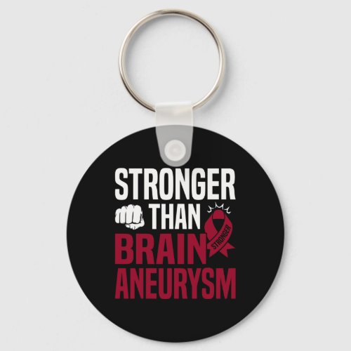 Aneurysm Awareness Burgundy Ribbon  Keychain