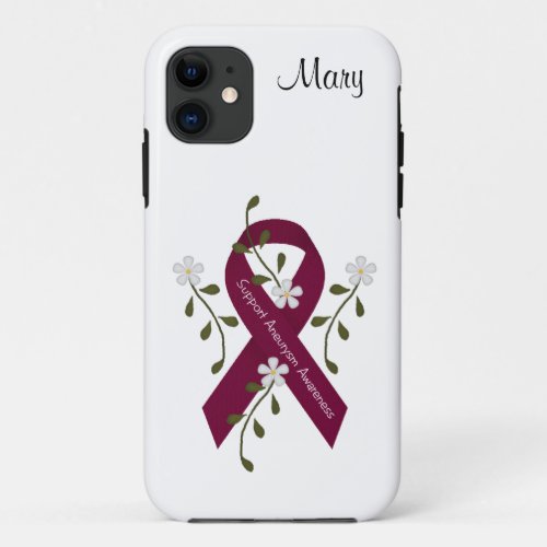 Aneurysm Awareness Custom iPhone  iPhone 11 Case