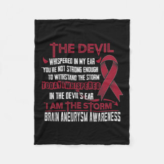 Aneurysm Awareness I Am The Storm Devil  Fleece Blanket