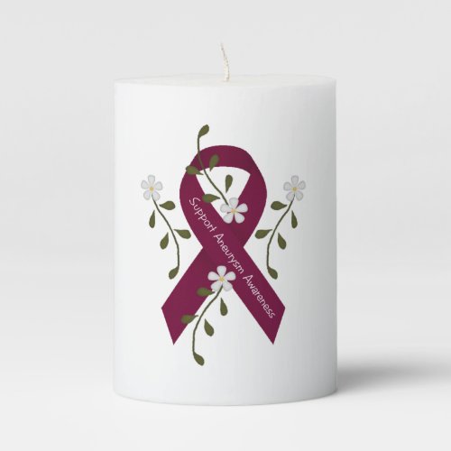 Aneurysm Awareness  Pillar Candle