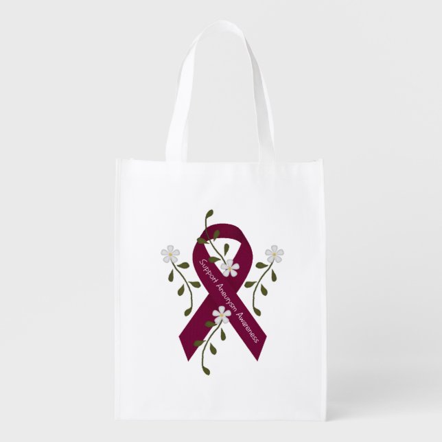 Aneurysm Awareness Reusable Grocery Bag (Front)