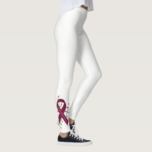 Aneurysm Awareness Ribbon Leggings