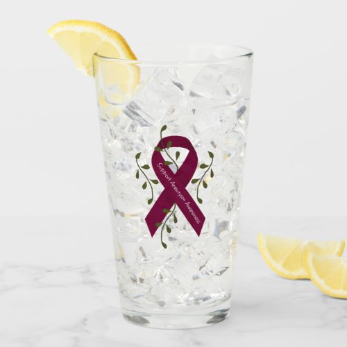 Aneurysm Awareness Ribbon Pint Glass