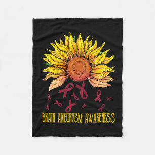 Aneurysm Awareness Sunflower Fleece Blanket