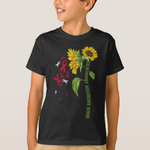Aneurysm Awareness Sunflower Surgery Support Graph T-Shirt