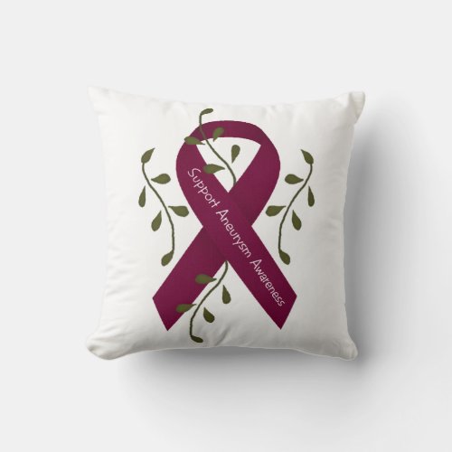 Aneurysm Awareness Throw Pillow