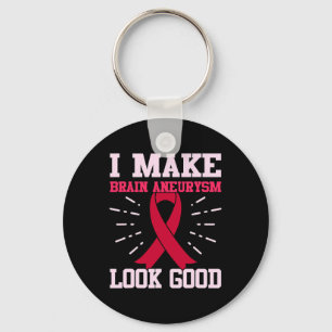 Aneurysm Look Good Awareness Month Support Graphic Keychain