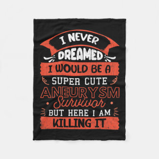 Aneurysm Survivor Brain Surgery Awareness Graphic  Fleece Blanket