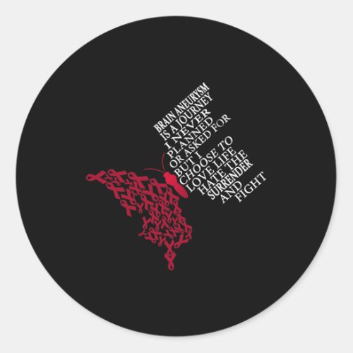 Aneurysm Warrior 1  Classic Round Sticker