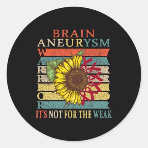 Aneurysm Warrior 2  Classic Round Sticker