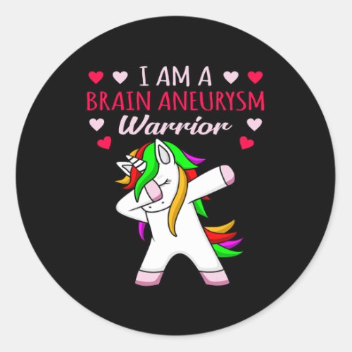 Aneurysm Warrior Awareness Month Support Graphic  Classic Round Sticker