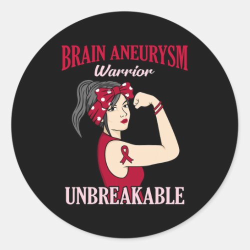 Aneurysm Warrior Awareness Month Supporter Graphic Classic Round Sticker