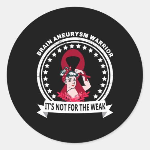 Aneurysm Warrior  Classic Round Sticker