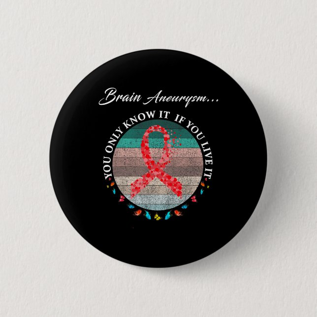Aneurysm Warrior I'm Fine 1  Button (Front)