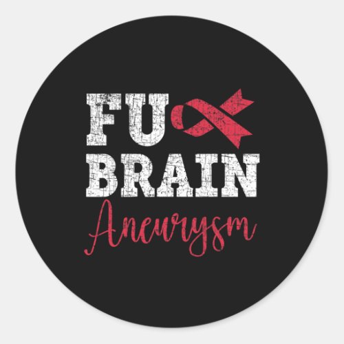 Aneurysm Warrior Medical Condition Aneurysm Awaren Classic Round Sticker