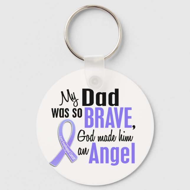 Angel 1 Dad Esophageal Cancer Keychain (Front)