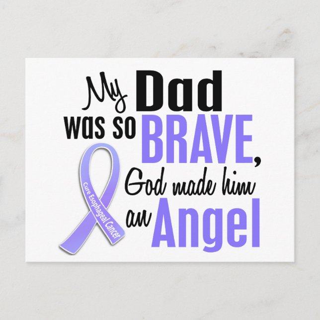 Angel 1 Dad Esophageal Cancer Postcard (Front)