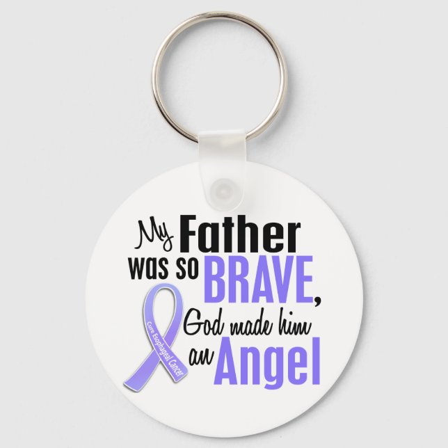 Angel 1 Father Esophageal Cancer Keychain (Front)