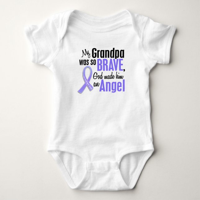Angel 1 Grandpa Esophageal Cancer Baby Bodysuit (Front)
