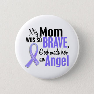 Angel 1 Mom Stomach Cancer Pinback Button