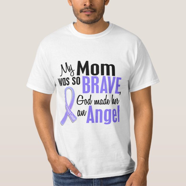 Angel 1 Mom Stomach Cancer T-Shirt (Front)