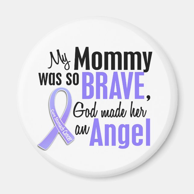 Angel 1 Mommy Stomach Cancer Magnet (Front)