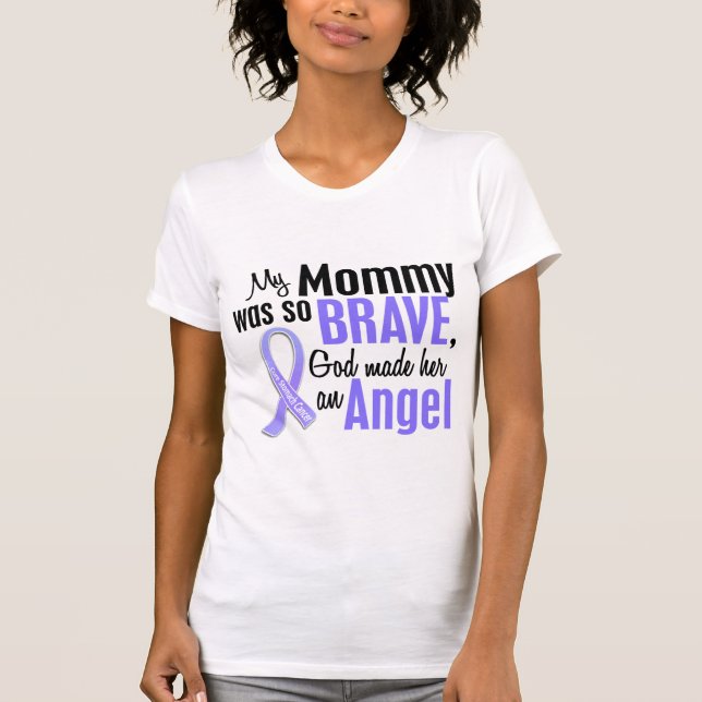 Angel 1 Mommy Stomach Cancer T-Shirt (Front)
