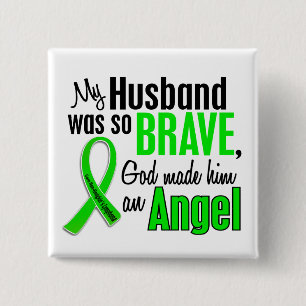 Angel 1 Non-Hodgkin's Lymphoma Husband Button