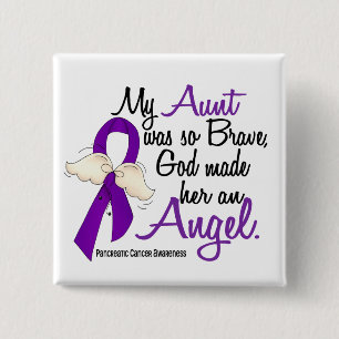 Angel 2 Aunt Pancreatic Cancer Button