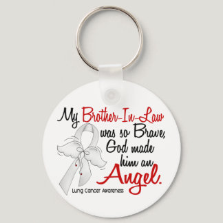 Angel 2 Brother-In-Law Lung Cancer Keychain