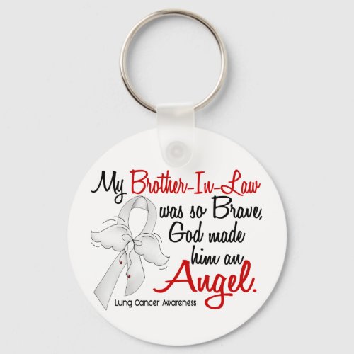 Angel 2 Brother_In_Law Lung Cancer Keychain