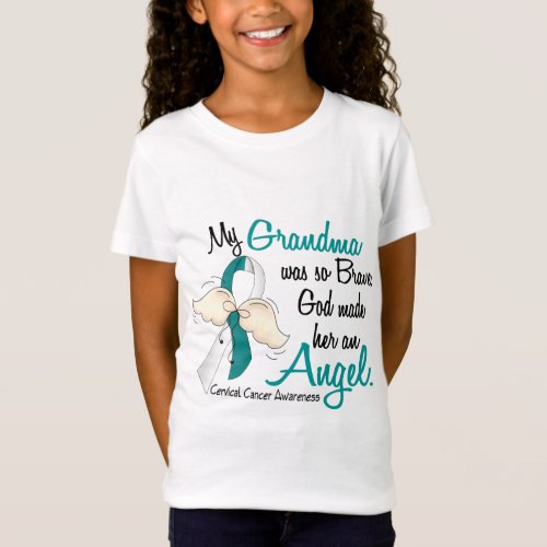 Angel 2 Cervical Cancer Grandma T_Shirt