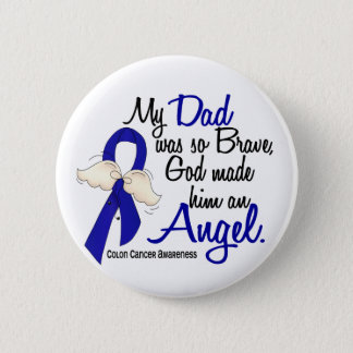 Angel 2 Dad Colon Cancer Pinback Button