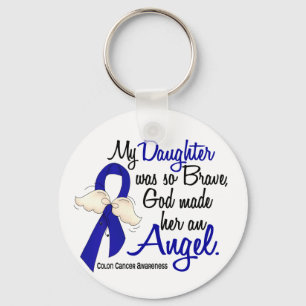 Angel 2 Daughter Colon Cancer Keychain