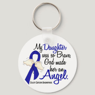 Angel 2 Daughter Colon Cancer Keychain
