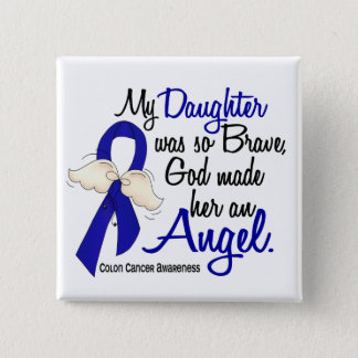 Angel 2 Daughter Colon Cancer Pinback Button