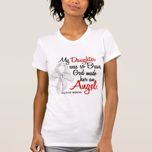 Angel 2 Daughter Lung Cancer T_Shirt