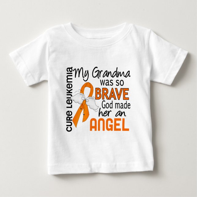 Angel 2 Grandma Leukemia Baby T-Shirt (Front)