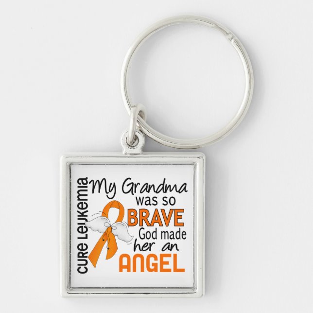 Angel 2 Grandma Leukemia Keychain (Front)