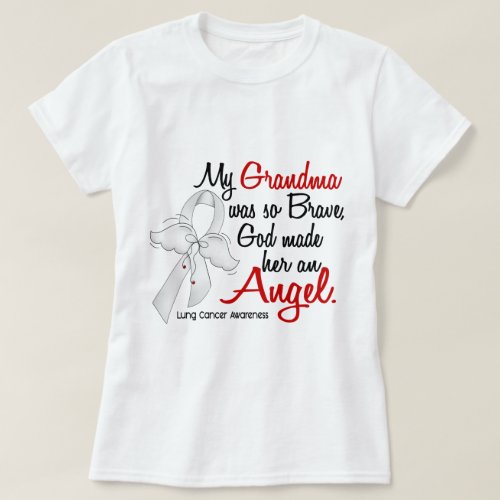 Angel 2 Grandma Lung Cancer T_Shirt