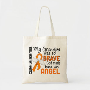 Angel 2 Grandpa Leukemia Tote Bag