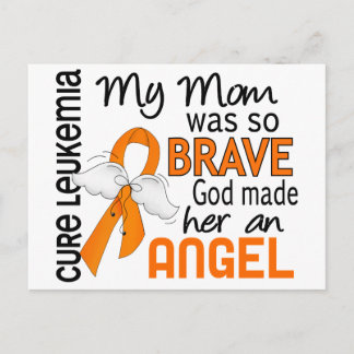 Angel 2 Mom Leukemia Postcard