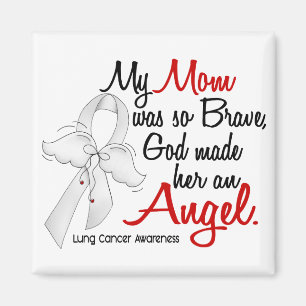 Angel 2 Mom Lung Cancer Magnet