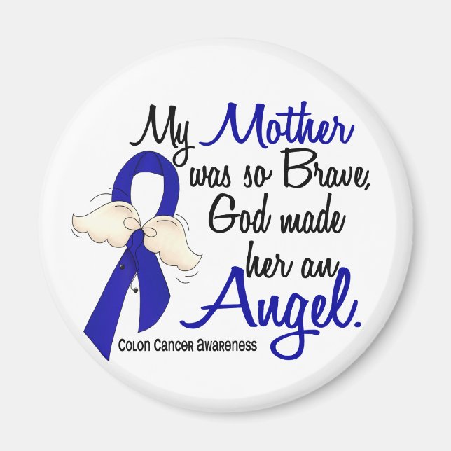 Angel 2 Mother Colon Cancer Magnet (Front)
