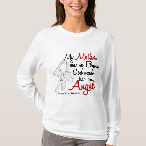 Angel 2 Mother Lung Cancer T_Shirt