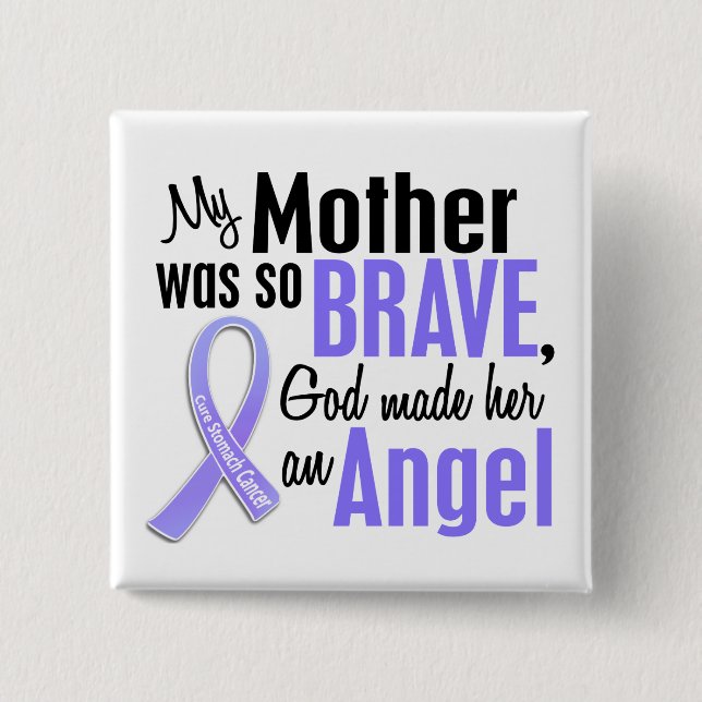 Angel 2 Mother Stomach Cancer Button (Front)